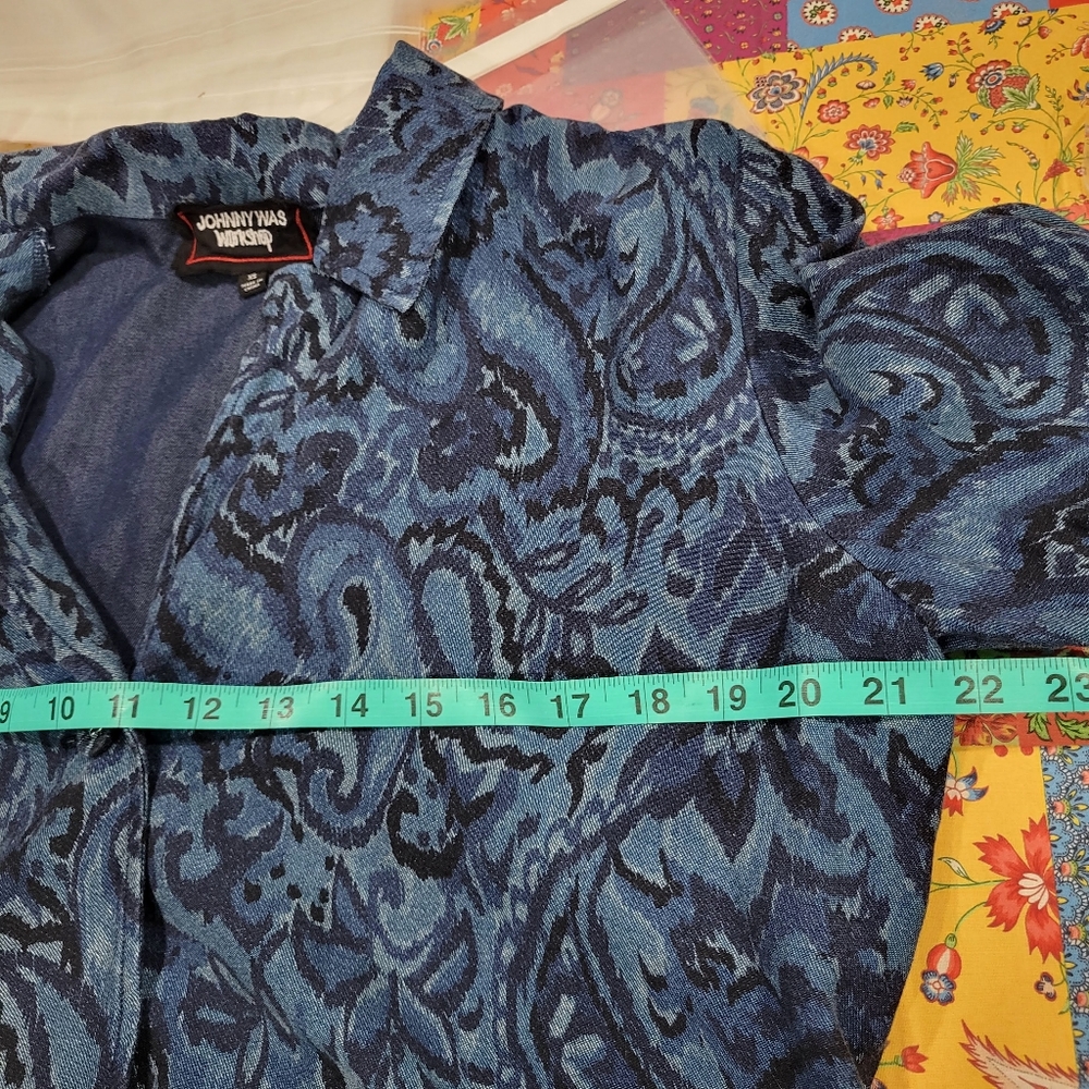 Johnny Was Workshop Duster Coat Size XS Oversized - Picture 10 of 13